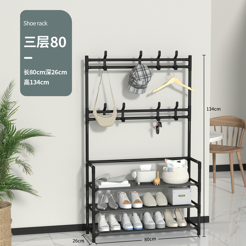 フロアシューズラックとコートラック一体型ホームエントランスドア屋内見栄えの良い多層新モデル2024|undefined