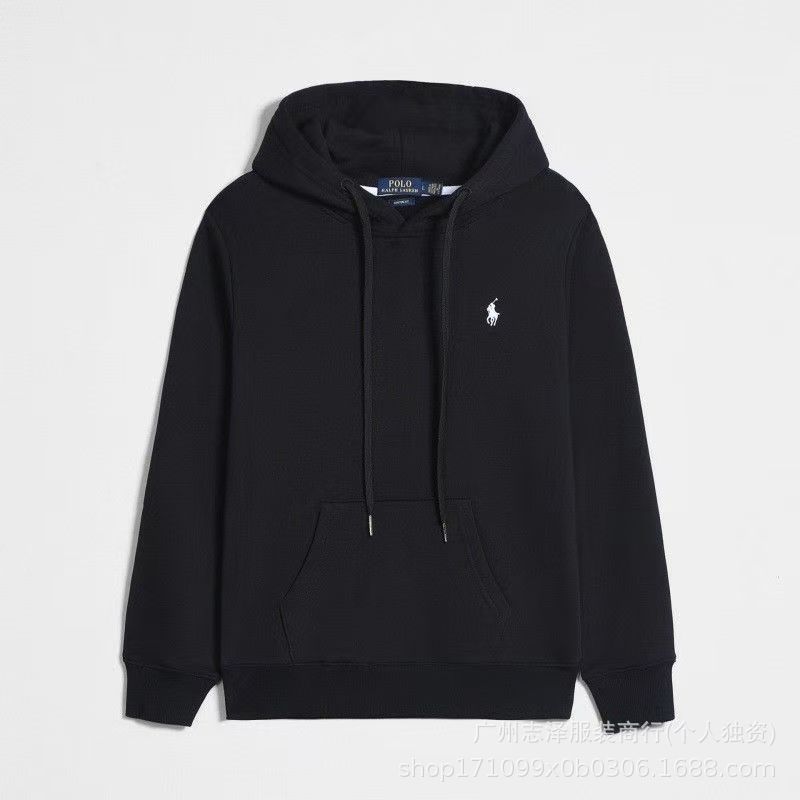 跨境拉夫劳伦LR刺绣小马男卫衣春秋款女连帽卫衣休闲宽松纯色运动|undefined