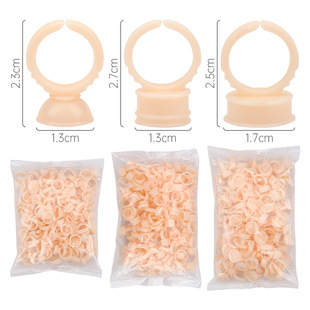 Wholesale tattoo color cup silicone ring cup grafting eyelash glue ring tray 100/bag