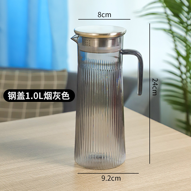 실버 1.0 검은 강철 뚜껑 주전자