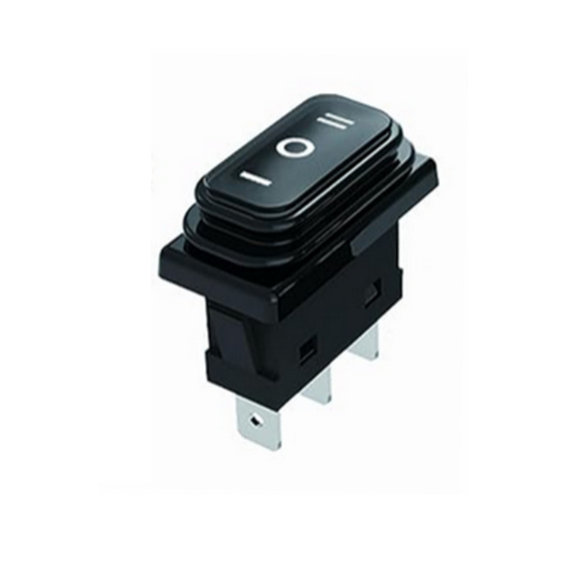Jd03-F1 Waterproof Boat Switch 3-Pin 3-Speed Black Button Dual-Control Switching High Current 30A 250V/125V Jd03-F1 Waterproof Boat Switch 3-Pin 3-Speed Black Button Dual-Control Switching High Current 30A 250V/125V
