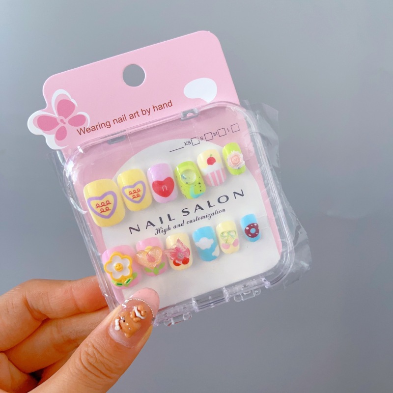 Niños que usan uñas niñas cortas 2025 nuevo estilo de alta sensación pegatinas de uñas no tóxicas y inodoras pegatinas de uñas especiales para niñas