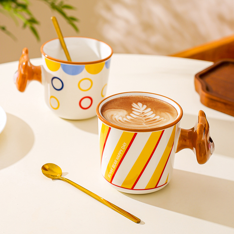 Personalidad creativa lindo taza de cerámica taza pareja taza de agua taza de café regalo de cumpleaños regalo de nicho