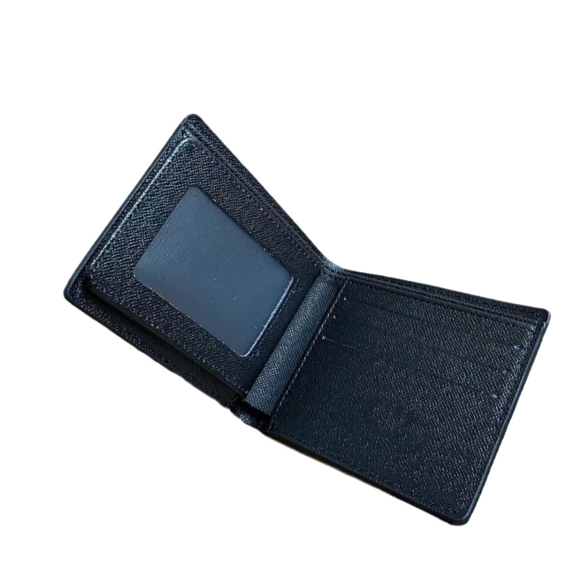 2023 color sólido en stock marca independiente de los hombres casual transpirable vertical Square Wallet Fold impreso Plaid cartera