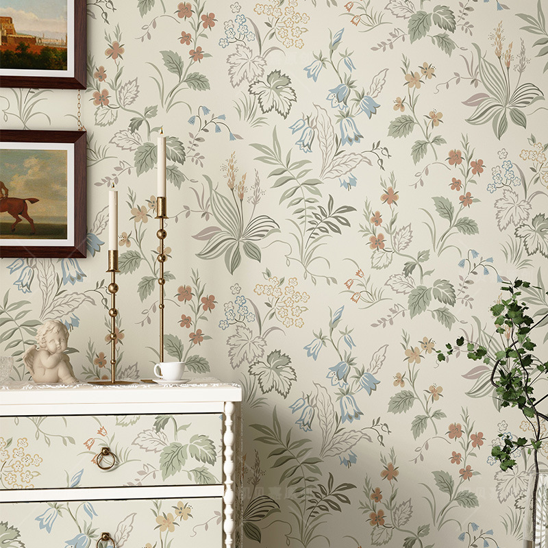 French Cream Wallpaper American Style Bedroom Living Room TV Background Wall Wallpaper Waterproof Moisture-proof Self-adhesive Sticker French Cream Wallpaper American Style Bedroom Living Room TV Background Wall Wallpaper Waterproof Moisture-proof Self-adhesive Sticker
