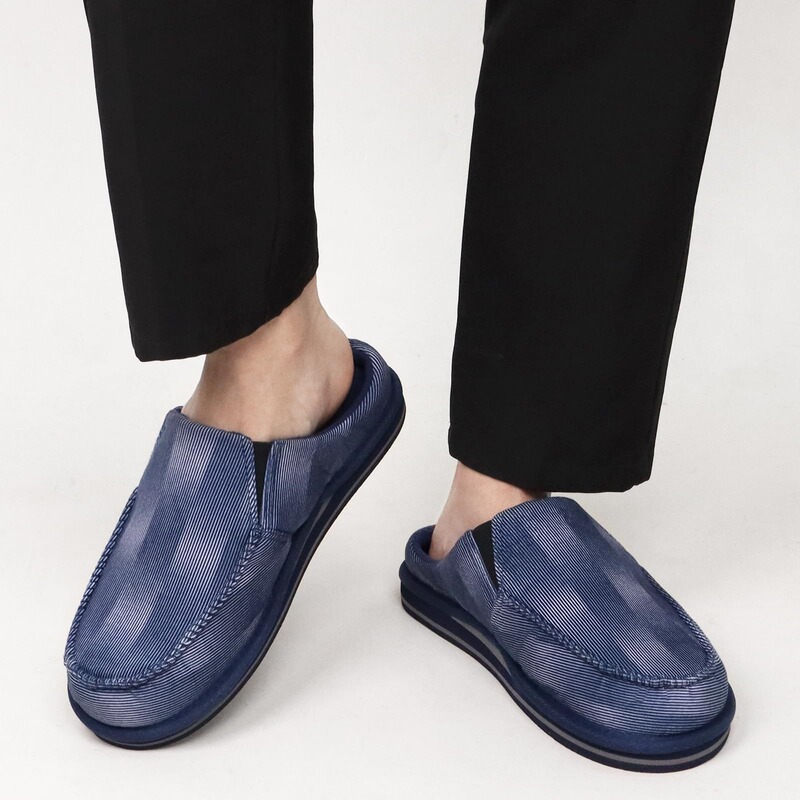 Customized Cross-Border Amazon Men's Slippers, Fashionable Thickeneded Corduroy Anti-Slip Home Indoor and Outdoor Beanie Shoes