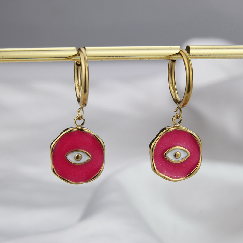 Simple Style Eye Titanium Steel Necklace Plating Stainless Steel Necklaces