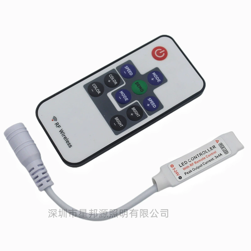 Small colorful LED light strip, wireless controller, 10 keys, 5v, 24v
