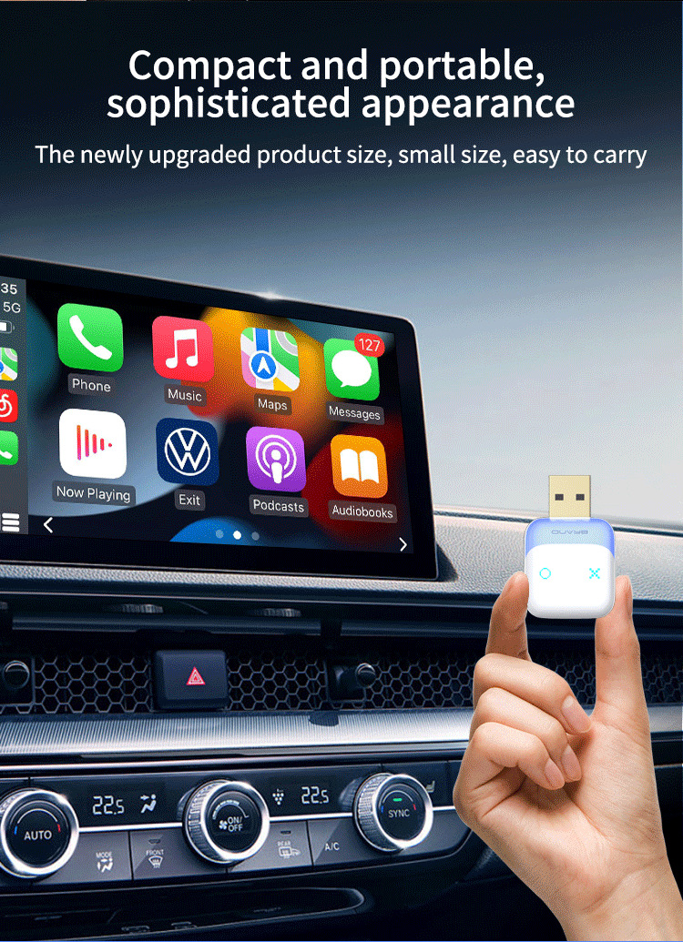 Cross-Border Mini Carplay Apple and Android Two-In-One Wired to Gps Wireless Car Smart Navigation Adapter Box