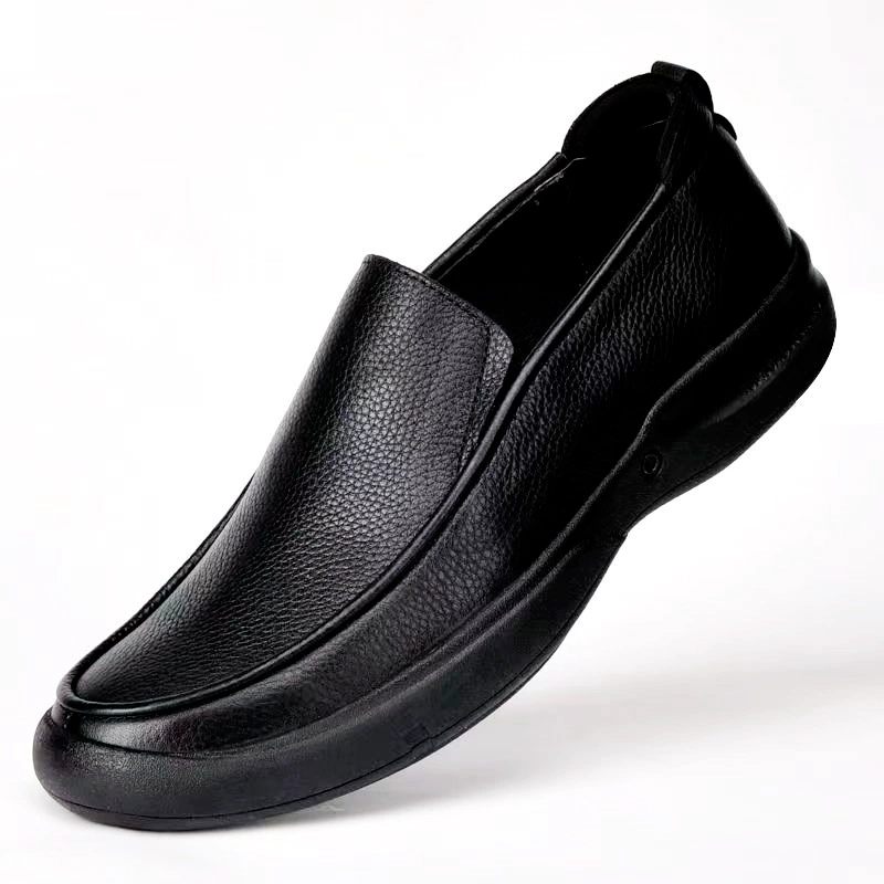 Распродажа: мужские повседневные кожаные туфли из натуральной кожи (первый слой), дышащие, на мягкой подошве, большие и маленькие размеры, деловые кожаные туфли на зиму с флисовой подкладкой