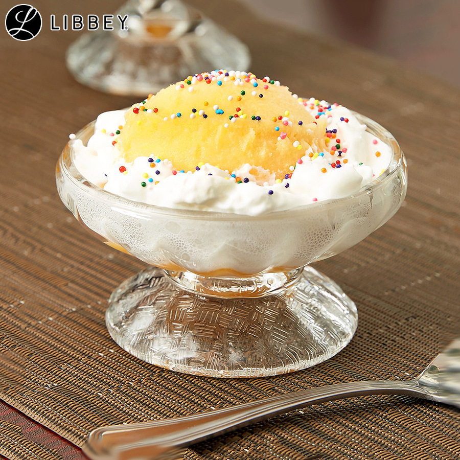 Либби стеклянная чашка мороженого libbey ледяная чашка пудинг маленькая сладкая чашка молочный коктейль мороженое чашка