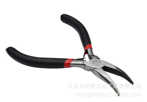 Mini jewelry curved mouth, slanted mouth, steel wire dipped in plastic handle, forged, 5-inch 4-inch DIY jewelry accessories pliers