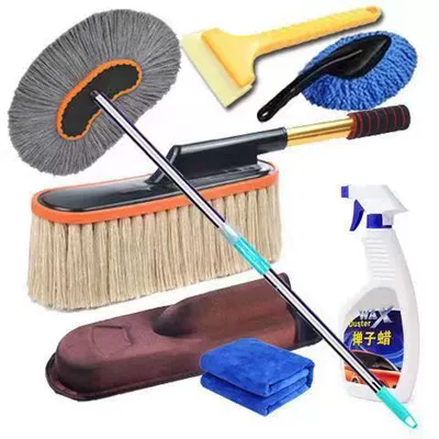 Car cleaning tools: factory direct generation - beige-dust-six-piece-set-car-wash-brush