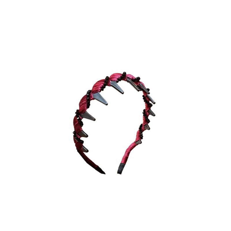 Diamante vello perla cráneo alto ondulado banda de cabello mujer 2025 nuevo lavado de cara anti-deslizante pinzas de cabello rotas banda de cabello joyas