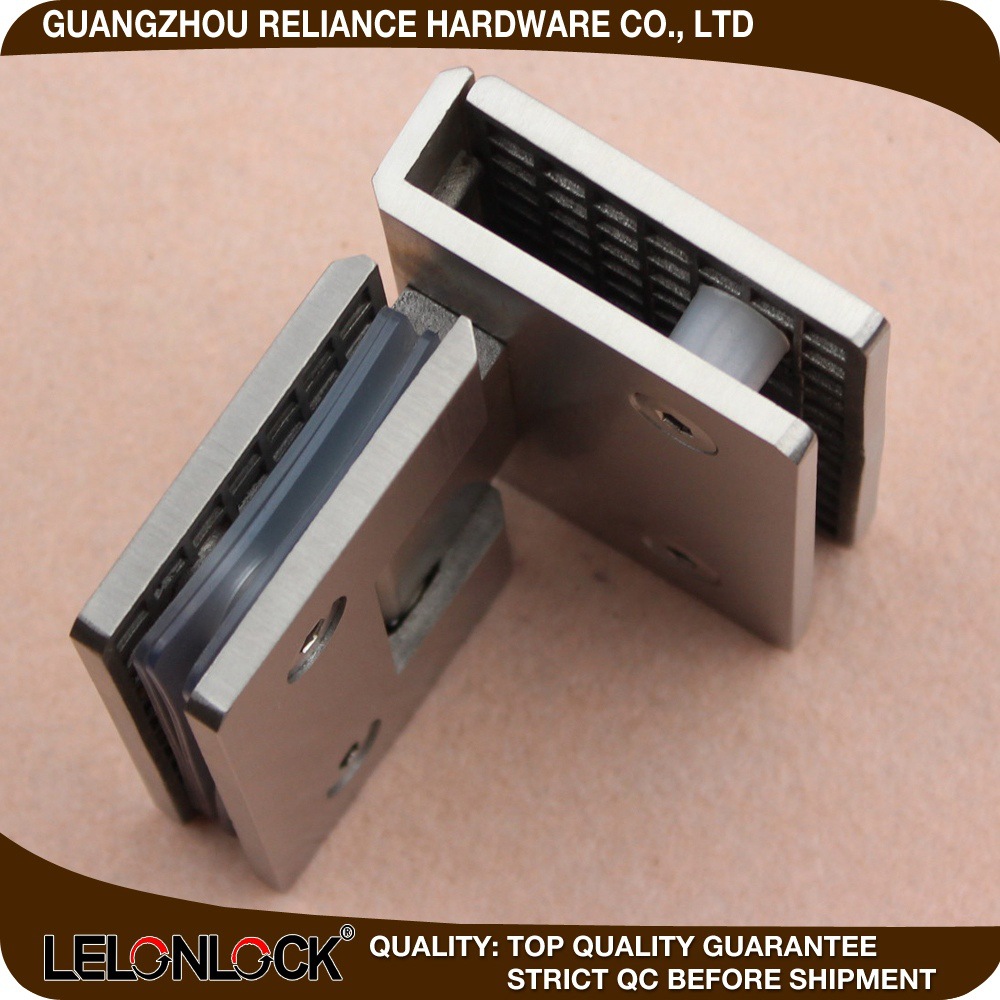Acero inoxidable fundido 90 grados abrazadera de baño bisagra de ángulo recto abrazadera de puerta de baño accesorios de hardware de ducha de hotel