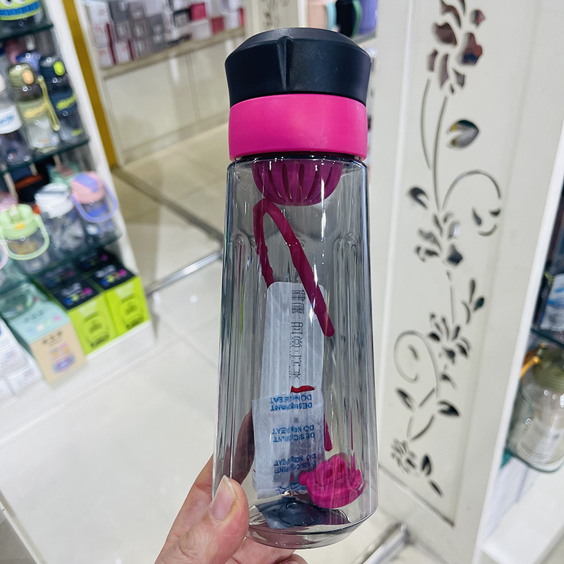 Baijia en línea estudiantes de gran capacidad de lujo ligero portátil creativo portátil con alto valor de la cara exterior de la mujer taza de agua de plástico