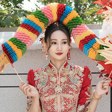 中国风复古风儿童中秋节舞龙民俗工艺品节庆用品剪纸拍摄道具玩具