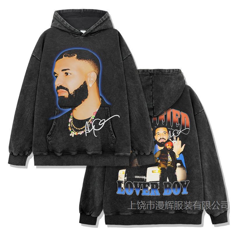 BC American Vintage Drake Printed Short-sleeved T-shirt Heavy-duty Long-sleeved Crewneck Hooded Sweater for Men and Women