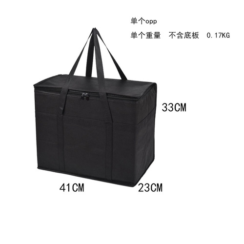 Cross-border exclusive in-stock supply non-woven aluminum foil insulated takeout lunch bag large foldable insulated bag storage bag