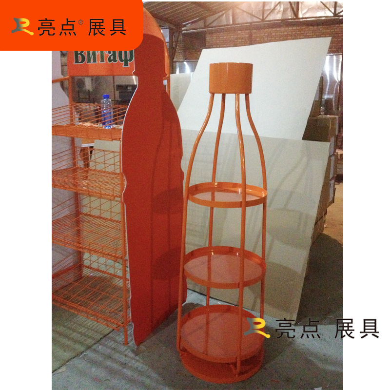 饮料展示架可乐饮料展架便利店饮料陈列架定期加工制作超市货架