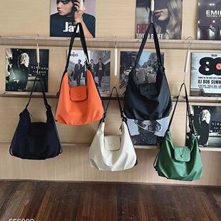 Waterproof retro capacious solid color backpack, one-shoulder bag