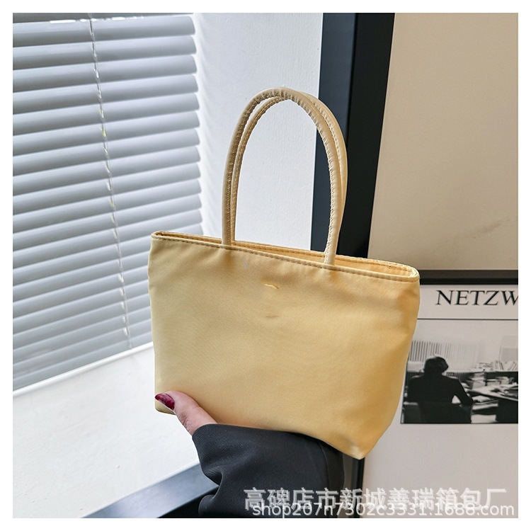 韓国の大衆miniかわいい黄色のバッグの新しいシンプルな携帯電話バッグナイロン通勤野菜バスケットバッグ|undefined