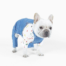 两脚衣新款欧美狗狗牛仔裤狗狗两脚衣服