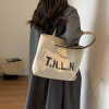 Fashionable cloth bag, universal shopping bag, one-shoulder bag, Korean style