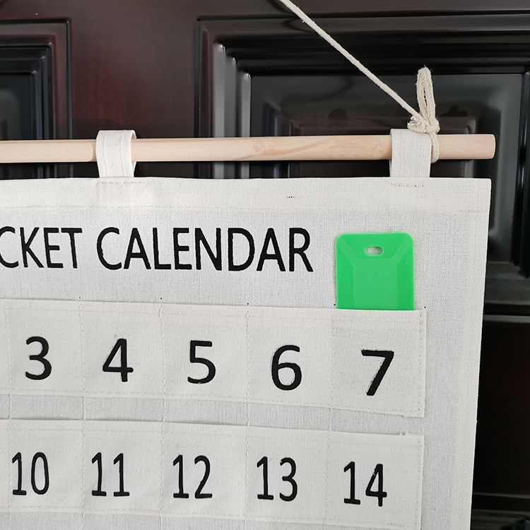 Kindergarten algodón Lino mañana cheque tarjeta de asistencia bolsa reloj-en el registro bolsa de almacenamiento Tarjeta de organización bolsa colgante Pequeño bolsillo 31 bolsa de bolsillo