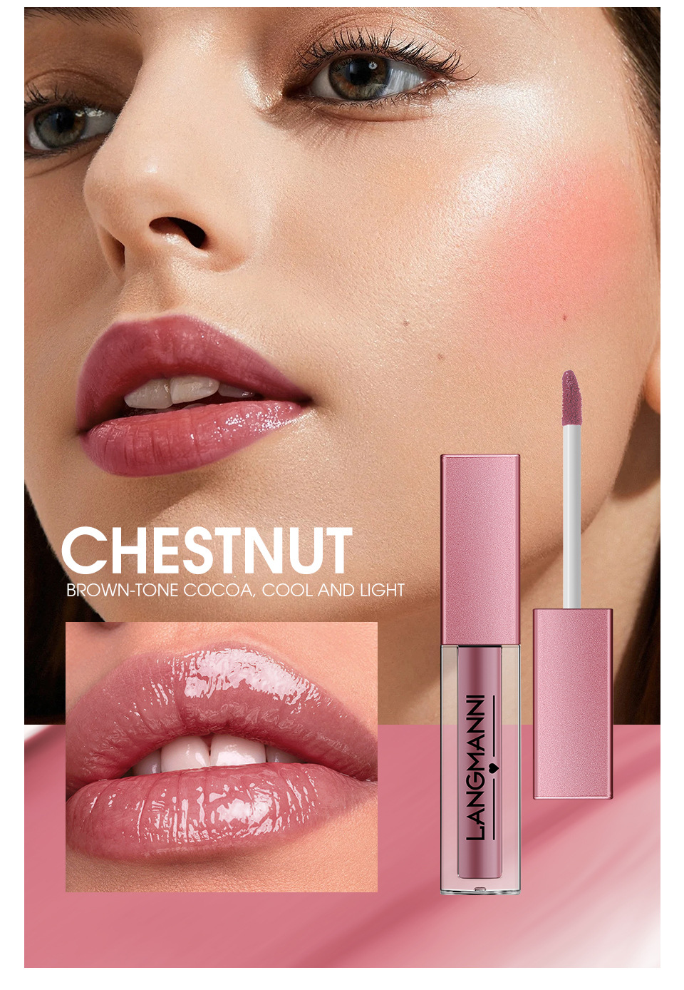 Langmanni 12-piece Lip Gloss Set, Lip Gloss, Lip Blush and Glossy Lip Gloss Gift Box Set undefined