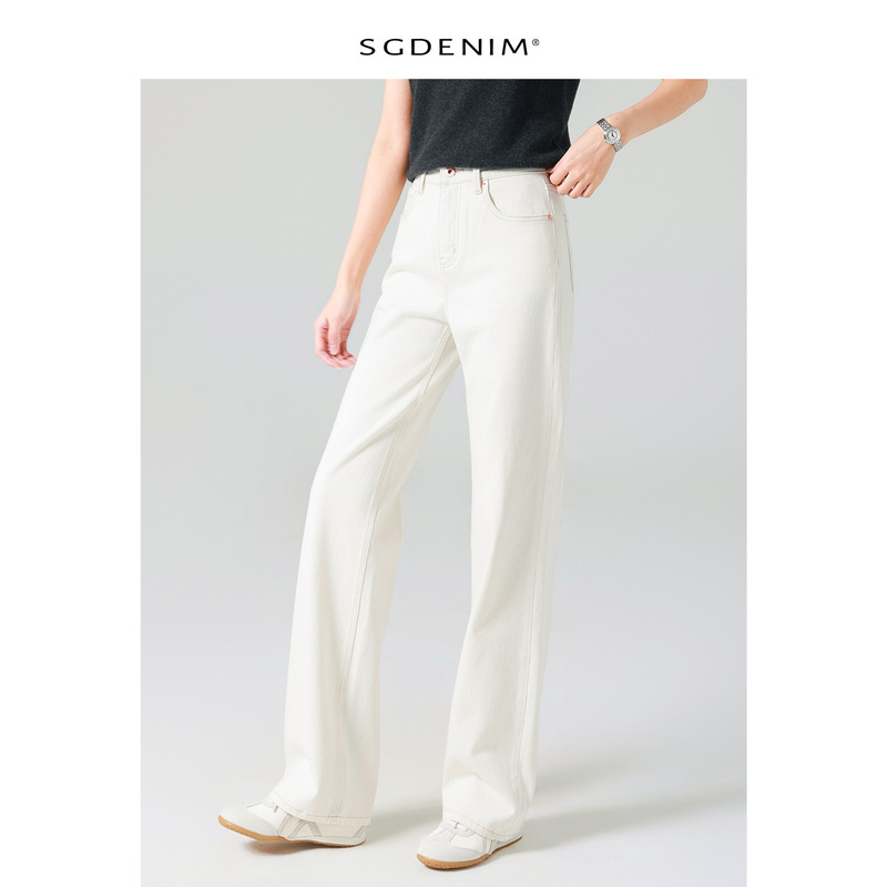 Basic/French Trousers High-Waisted Women's Jeans Four-Way Stretch Slim Straight Pants 26 Autumn Commuting Style Casual Versatile Basic/French Trousers High-Waisted Women's Jeans Four-Way Stretch Slim Straight Pants 26 Autumn Commuting Style Casual Versatile