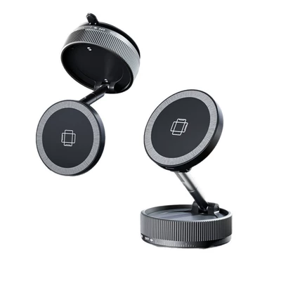 Car Mobile Phone Holder 2026 New Model Suction Cup Vacuum Adsorption Car Wireless Charger 15W Magnetic Fixed Holder (Car phone holder) - k10c-a-wireless-charging-stand-black
