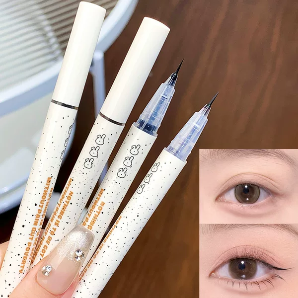 Xixi Original Ink Rabbit Velvet Ultra-Fine 0.001mm Eyeliner with Natural Roots and Clear Lower Eyelashes, 1 Multi-Purpose
