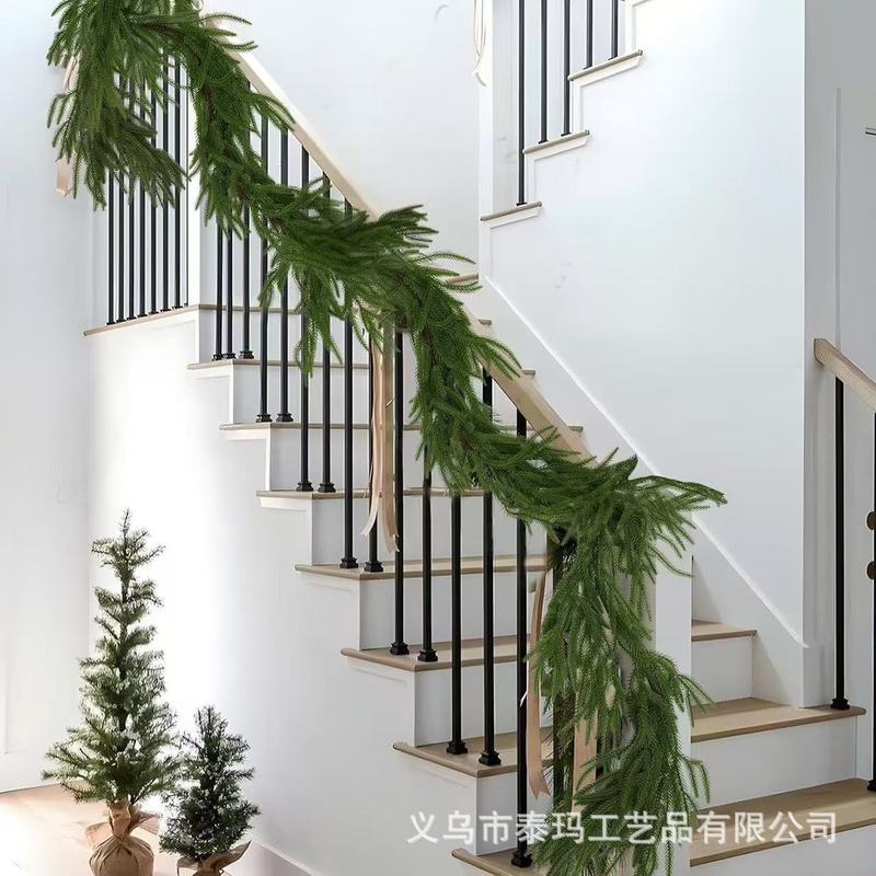 クロスボーダー人工クリスマス籐ノーフォーク松籐樹脂ソフトゴム感触松葉松籐|undefined