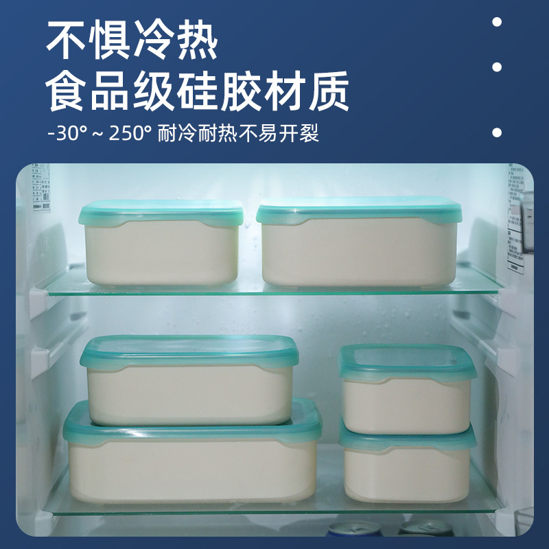 Caja de almuerzo de acero inoxidable rectangular caja de almacenamiento con cubierta casera de almacenamiento sellado caja de almuerzo de almuerzo