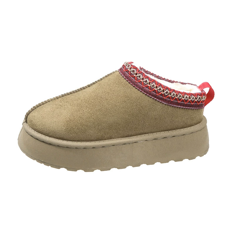 Зимние платформенные туфли, размер плюс, тёплая обувь на Slip-on, коллекция 2023