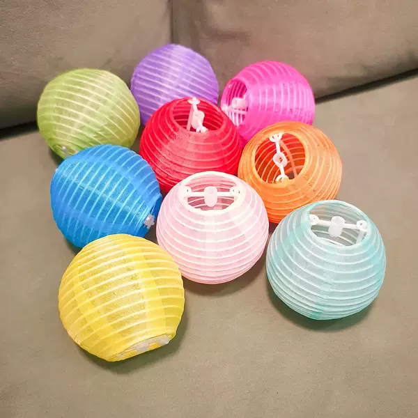 3 Inch Small Lantern Lantern String Outdoor Rainproof Silk Cloth Colorful Lantern Garden Layout Decorative Lantern Halloween Lantern