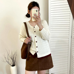 Plus Size Women's Loose Lazy Sweater 2025 Autumn Fat mm Versatile Casual Knitted Cardigan Jacket 22881