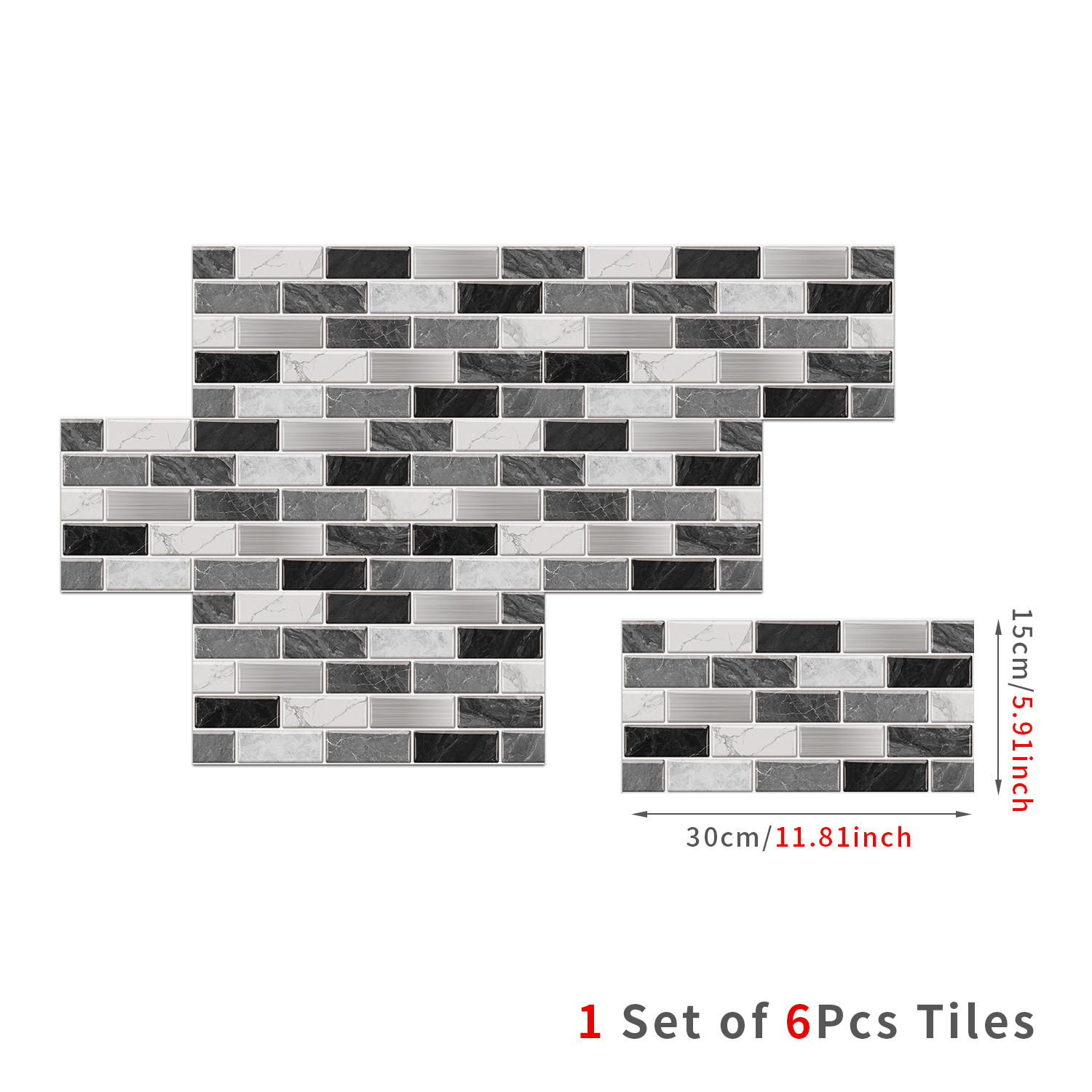 Pellicola autoadesiva in PVC per piastrelle, impermeabile, per cucina, bagno, soggiorno, carta da parati_voghion.com