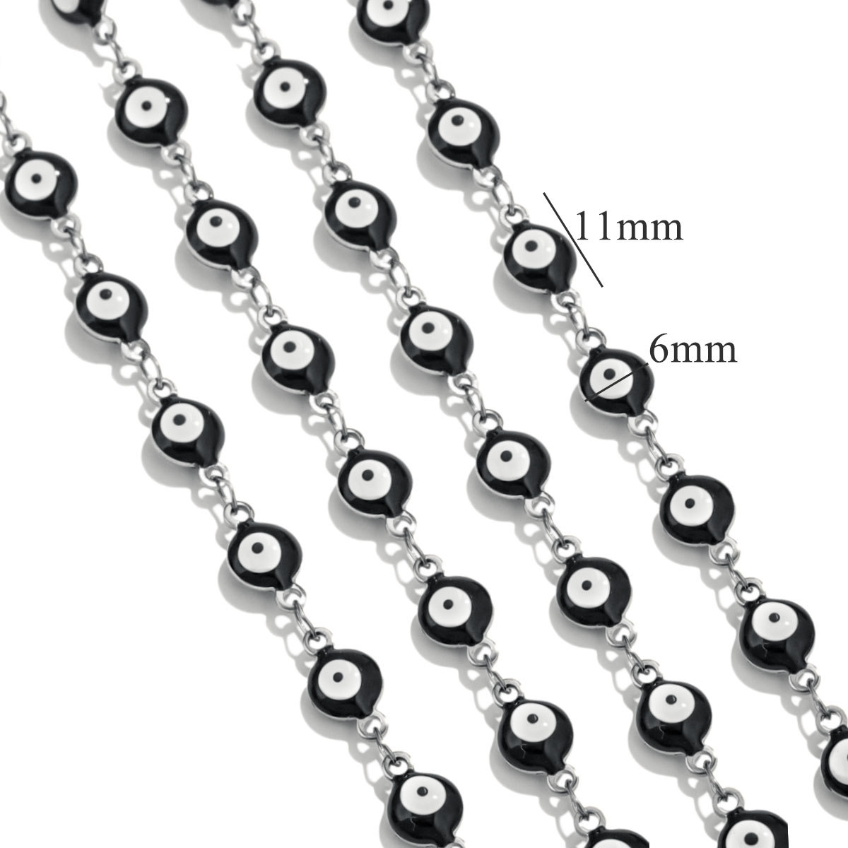 Enamel Design Classic Style Style 1 Piece 304 Stainless Steel 11*6mm 1m Jewelry Accessories