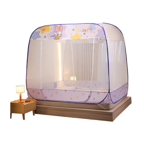 New Installment-Free Mosquito Net for Home, Children, Anti-Fall Mongolian Style Three-Door Foldable Dormitory Mosquito Net Wholesale
