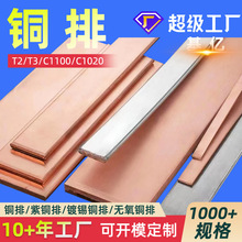 廠家加工定制TU2紫銅紅銅排T2鍍錫銅排T3電力銅排接C1100導電銅棒