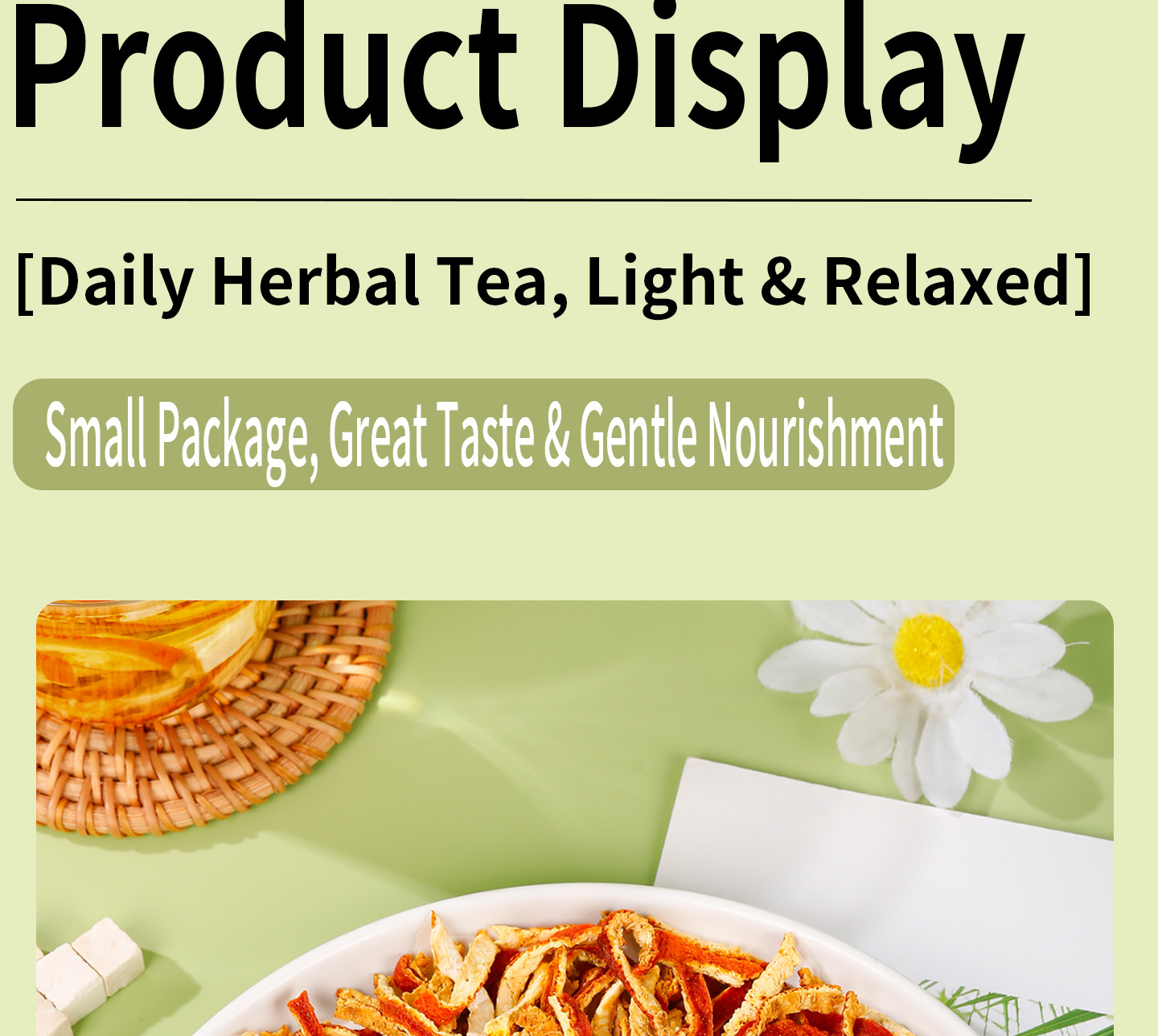 Jasmine Tea with Poria and Tangerine Peel Fu Ling Ju Pi Cha Pyramid Tea Bags 10 Pack 50g Sugar Free in use