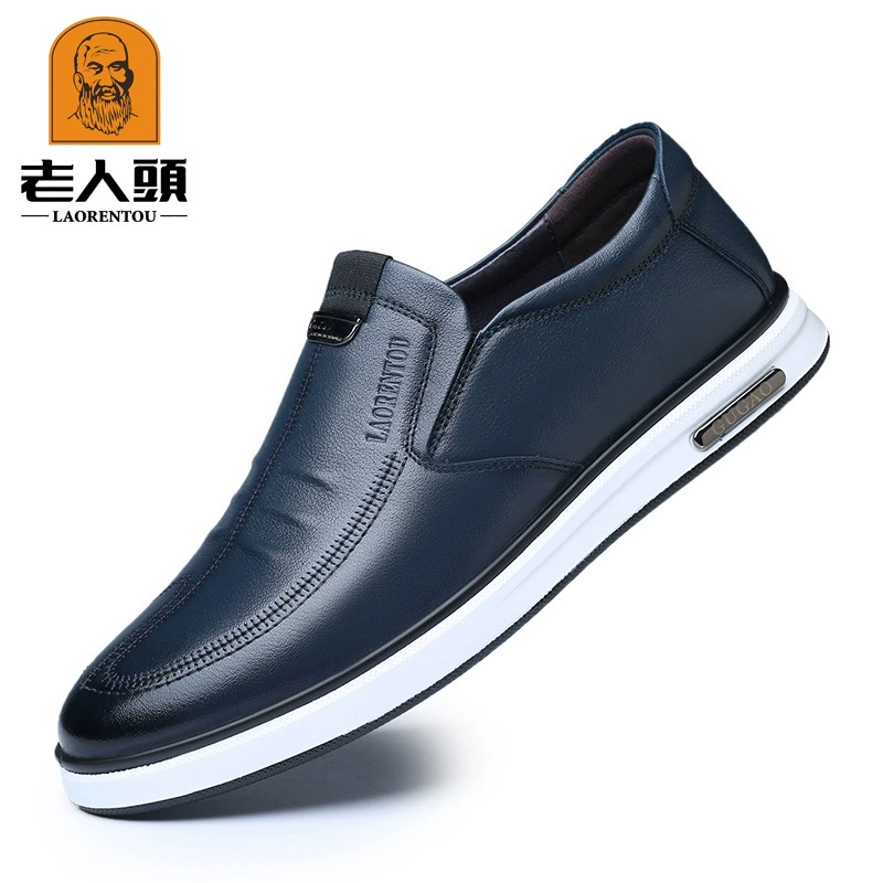 Пожилая голова кожаная обувь мужская кожаная обувь мужская обувь автомобильная обувь мягкая кожа дышащая воловья кожа повседневная обувь отцы 188068