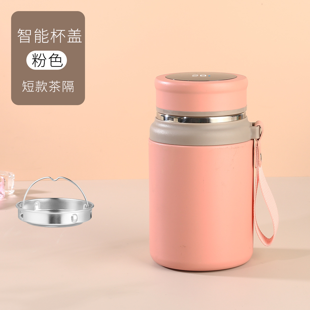 Termo de Acero Inoxidable 316 con Pantalla de Temperatura para Hombre, Taza de Té Portátil para Auto, Taza de Oficina para Mujer, Taza Portátil para Auto