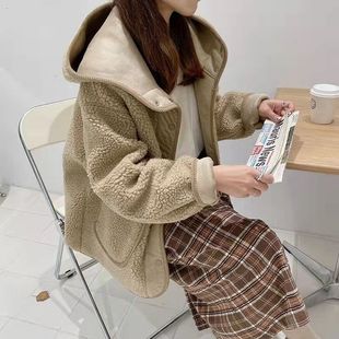 Lamb Wool Outwear for Women 2025 New Winter Korean Style Loose K-Style Ins Trendy Thickeneded Workwear Top for Women