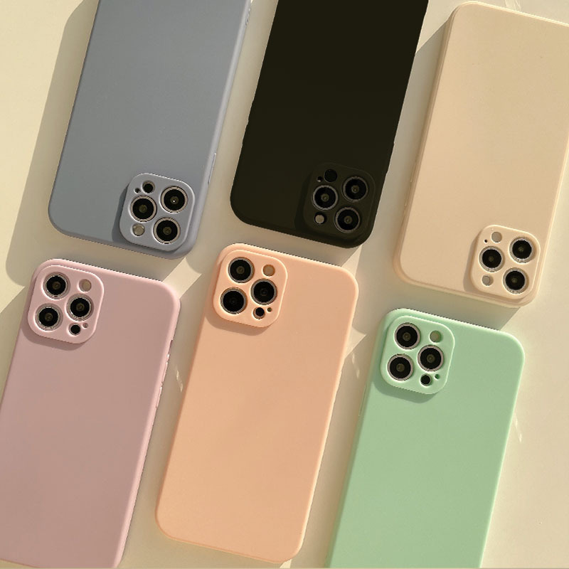Simple solid color 16 Apple 14Pro max imitation original liquid silicone iphone15 phone case X for 11 soft 13
