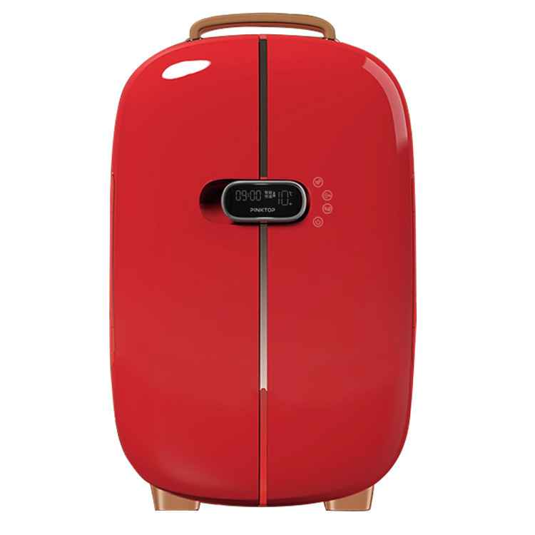 Refrigerador de maquillaje personalizado 12L Retro Refrigerador portátil de doble puerta Mini Refrigerador de maquillaje personalizado