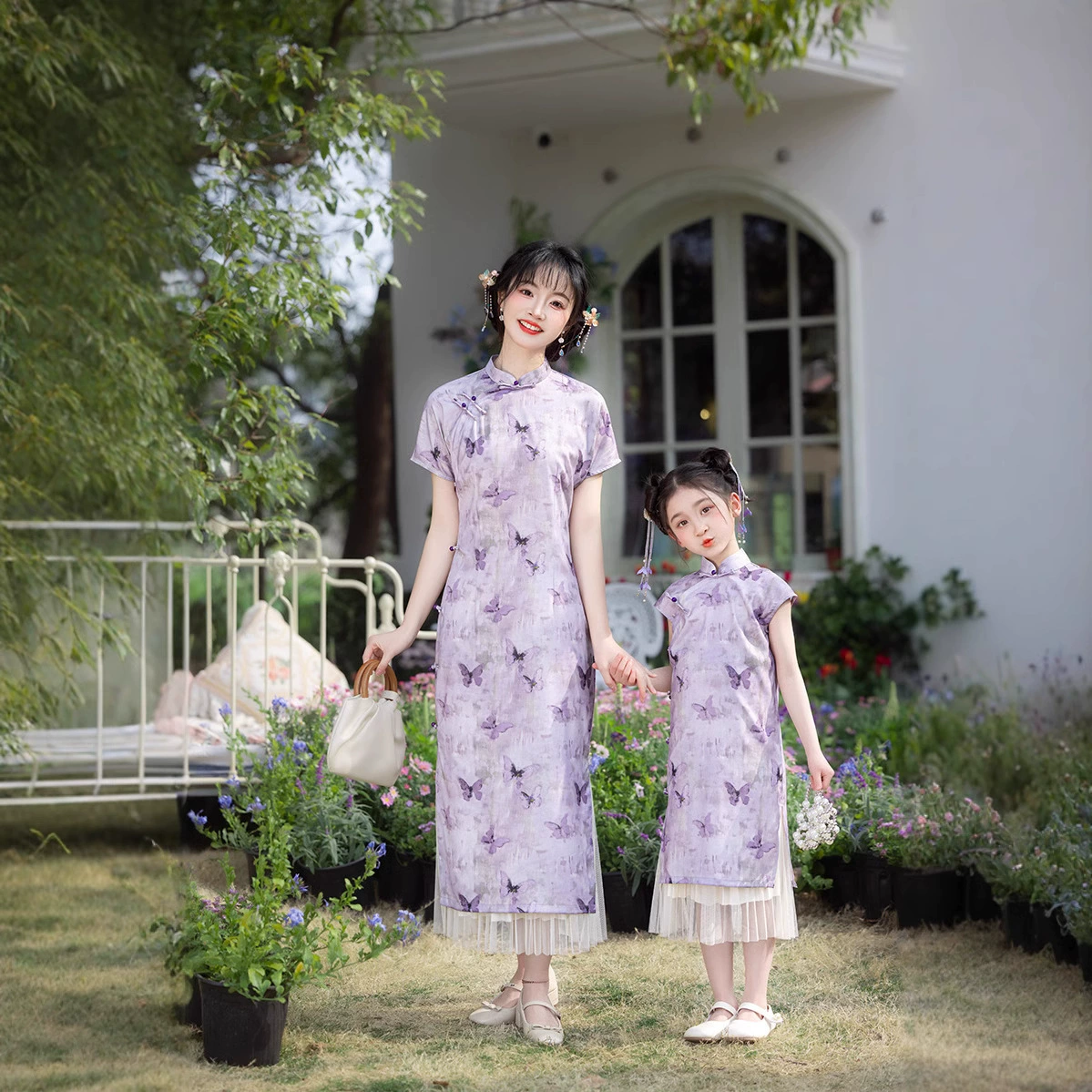 Родительский Cheongsam женская одежда 2025 новый детский китайский стиль улучшенное платье cheongsam повседневное дышащее платье