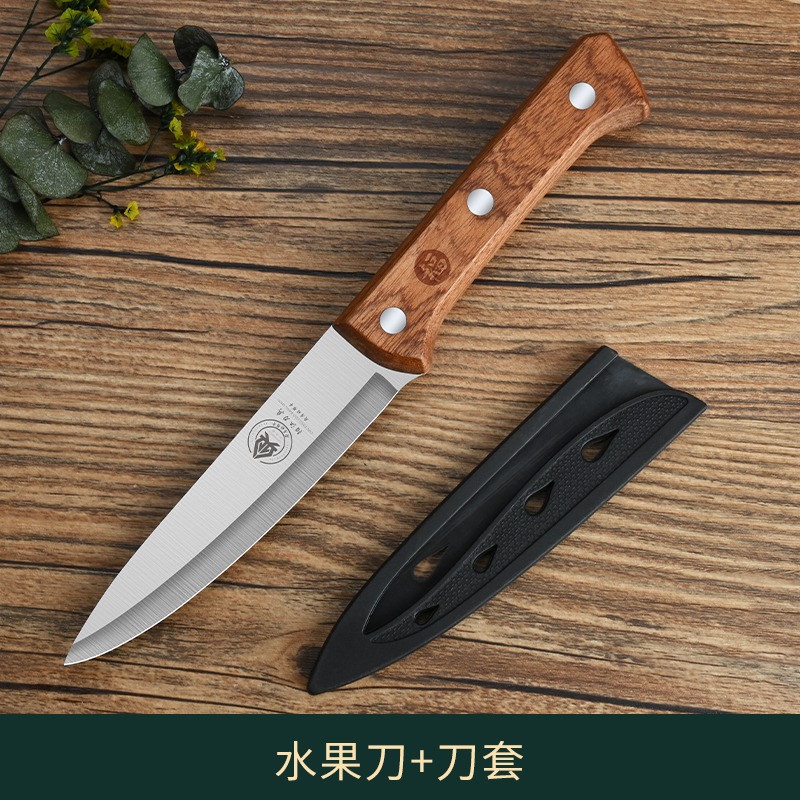 Cuchillo de fruta cuchillo de cocinero de madera sólida cuchillo de sandía grande alargado cuchillo de fruta de acero inoxidable comercial